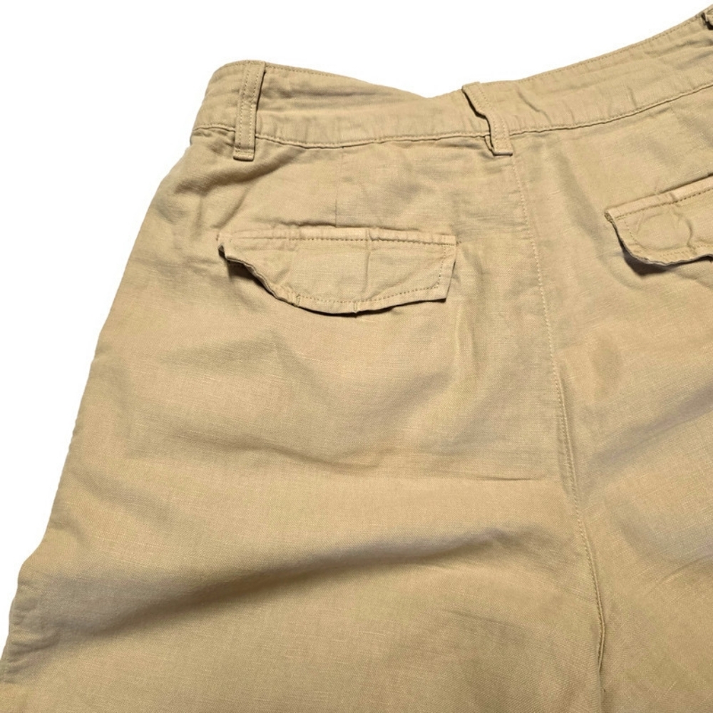 Gap Khaki Pants Womens Size 8 High Rise Wide-Leg Pleated Pockets, - Picture 6 of 10